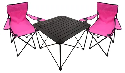 3teiliges Campingmöbel Set Campingtisch Campingstuhl L70xB70xH56cm