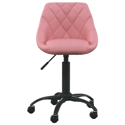 Image de vidaXL Chaise de bureau rose velours