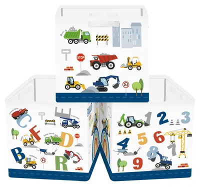 Produktbild von Omgoods – Set aus 3 Aufbewahrungsboxen für Kleidung und Spielzeug – 30x30x30 cm