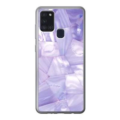 Produktbild von MuchoWow® Handyhülle Schutzhülle Hülle für Samsung Galaxy A21s Naturstein - Muster - Perlmutt Silikon Softcase Handy Hülle - Hartschale