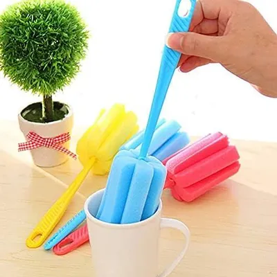 Produktbild von Reinigungsbürste mit Schwammbürste für Flaschen und Gläser