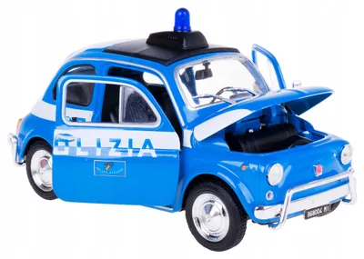 Produktbild von Welly Fiat Nuova 500 Polizei Metallmodell 1:24