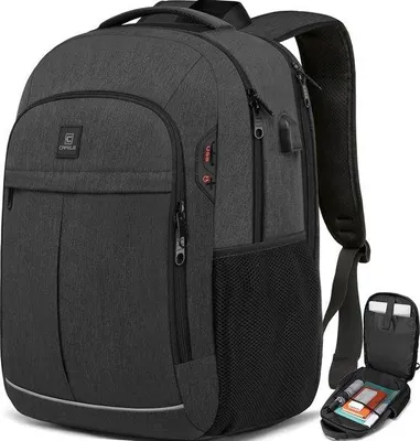 Produktbild von Famanu Rucksack für 17,3 Zoll Laptop mit USB-Ladeanschluss und wasserdichter Funktionalität