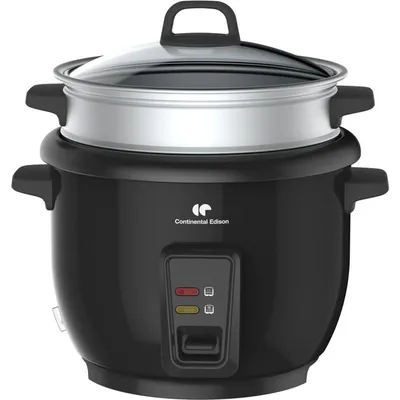 Produktbild von Reiskocher - CONTINENTAL EDISON - CECR18B - 700 W - 1,8 l - Mit Dampfkorb - Warmhaltefunktion - Edelstahl