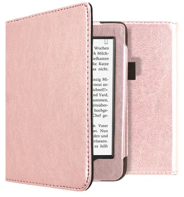 Imagen del producto de Funda Tipo Libro de Piel Vegana para Tolino Page 2  - Oro rosa