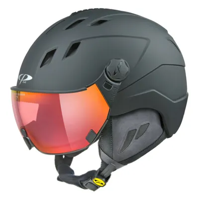 Produktbild von CP Corao + Skihelm black soft touch - dl vario pol red mirror Unisex Gr. XL (62-64 cm) Ski Helmet Snowboardhelm Schutzhelm Wintersport