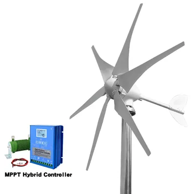 Produktbild von Windturbine – Windgenerator – Windmühle – Nachhaltige Energie – 3000 Watt – Hybrides Solarsystem – Autarkes Energiesystem