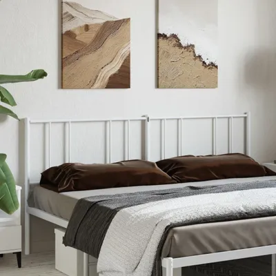 Obrázok produktu pre The Living Store Čelo postele kovové biele 193 cm