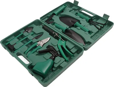 Image de 10pcs Outils de jardinage Poign?e en m?talloplastique solide Kit d'outils de jardinage ergonomiques avec des housses pour l'aménagement paysager en ext?rieur