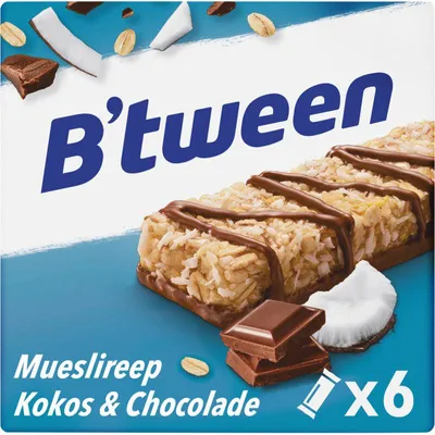 Immagine prodotto di Hero B'tween Granenreep Cocco e Cioccolato, 150 g - snack da viaggio