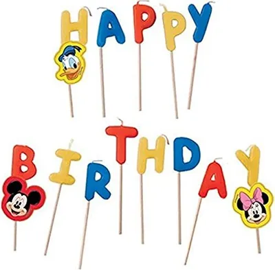 Produktbild von Mickey Happy Birthday Kerzen 13 Buchstaben - Einheitsgröße