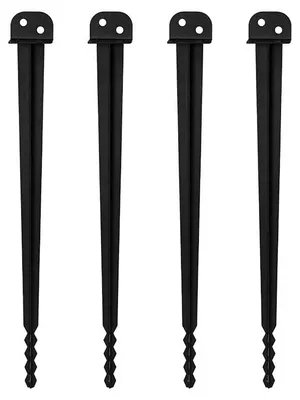 Produktbild von Izrielar Einschlagbodenhülse 4 St., 700 mm, 55 mm, pulverbeschichtet, Pfostenträger für Holzpfosten, Zaun, Sichtschutz und Gartenprojekte
