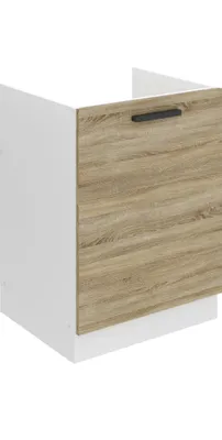 Produktbild von Belini Unterschrank Küche, Spülenunterschrank 60 cm Breite. SDZ Küchenunterschrank ohne Arbeitsplatte. Spülenschrank mit 1 Tür, Sonoma-Eiche
