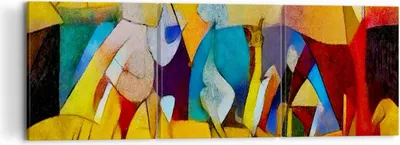 Produktbild von Bild auf Leinwand - Leinwandbild - Abstraktion modern - 120x40cm - Wand Bild - Wanddeko - Leinwanddruck - Bilder - Kunstdruck - Wanddekoration - Leinwand bilder - Wandkunst - CA120x40-3455