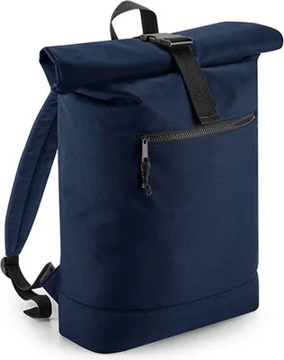 Produktbild von BagBase BG286 | Recycled Roll-Top Backpack, 32 x 44 x 13 cm - Farbe: Navy - Größe: 32 x 44 x 13 cm