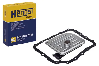 Image de Kit de filtres hydrauliques automatiques HENGST FILTER pour, entre autres, HYUNDAI SANTA