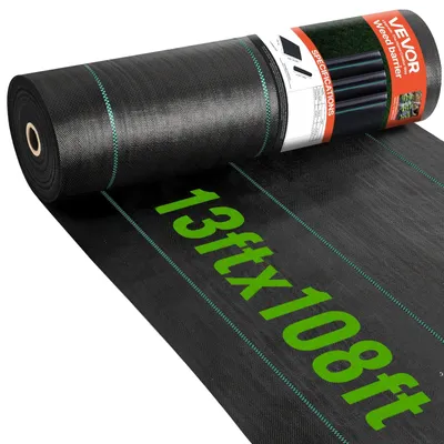 Image de VEVOR Non-tissé anti-mauvaises herbes 170 g/m² Non-tissé de jardin contre les mauvaises herbes 4 x 32,9 m Feuille anti-mauvaises herbes en PP Perméable à l'eau Résistant à la déchirure Résistant à la corrosion Non-tissé anti-mauvaises herbes 850/950N Résistance à la traction Protection contre les mauvaises herbes Tissu de sol