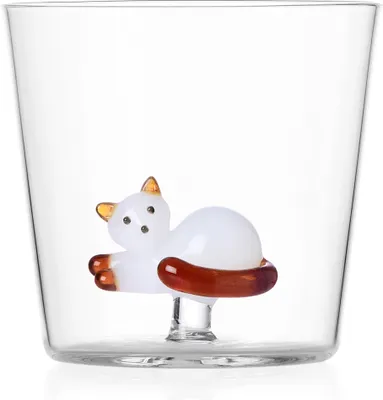 Obrázok produktu pre Ichendorf Tumbler, pohár "Mačka ležiaca", farba: borievka – 35 cl