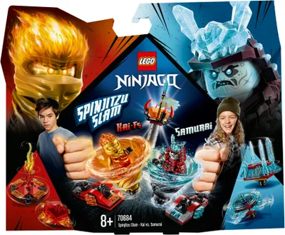 Produktbild von LEGO® NINJAGO Spinjitzu Slam – Kai vs. Eis-Samurai, 70684