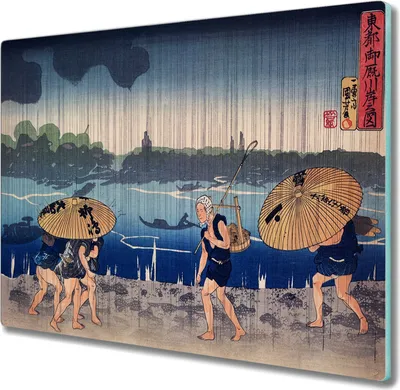 Produktbild von Coloray Schneidebrett Herdabdeckplatte 60x52 cm Kochplattenabdeckung Hackbrett Küchenbrett - Asian Fluss