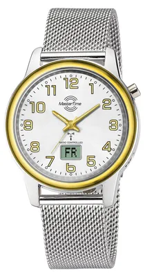 Master Time MTLA-101003-42M Funkuhr für Damen Lady Line Mesh Zweifarbig 1
