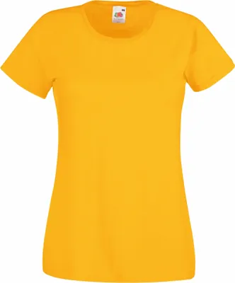 Produktbild von Fruit Of The Loom Lady-Fit Damen T-Shirt BC1354 (XS) (Sonnenblumengelb)