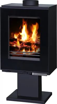 Image de Poêle à bois Victoria Rhyton – 12 kW avec grand foyer & grande vitre – Classe énergétique A