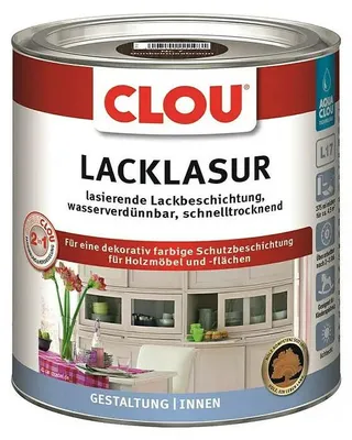 Produktbild von PROFI | 0,375 L | Lacklasur Dunkelnussbraun Transparent 2 5 Liter, Holzlasur für Innen und Außen, Wetterschutz Lasur für Holz, Möbel, Garten, Terrasse, Zaun, Dächer, Fassaden