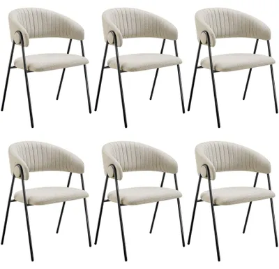 Produktbild von tectake® Armlehnstuhl Bedano Webstoff, gepolstert 60 x 58 x 85 cm