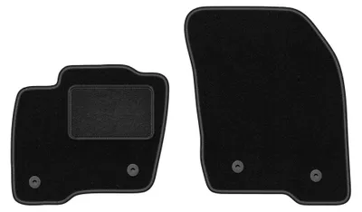 Zdjęcie produktu dla Dywaniki samochodowe welurowe przednie do: Ford S-MAX MK2 (2015-, minivan) czarne, dopasowane – wariant W0594