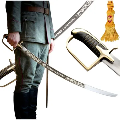 Immagine prodotto di Figura di ufficiale polacco WZ 1921 "Honor i Ojczyzna" con pompon – Decorazione storica e regalo 91 cm
