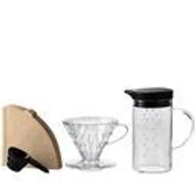 Obrázek produktu pro V60 Dripper & Thermo Color Server Set, čirý, 1-4 šálky VDSS-3012-B / Bestbrew