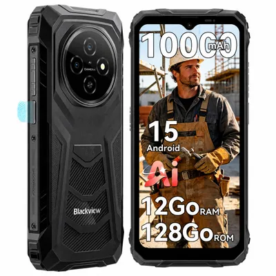 Obrázek produktu pro Blackview FORT 1, outdoor telefon, bez smlouvy, 12+128GB, 10000mAh, 6,56 palců, Android 15, NFC, 390g, Dual SIM, čtečka otisků prstů, IP69K, 90Hz