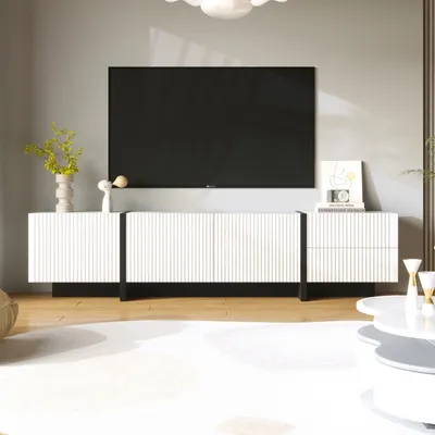 Immagine prodotto di Mobile TV Abrihome 190 cm, tavolo basso TV con 3 ante e 2 cassetti
