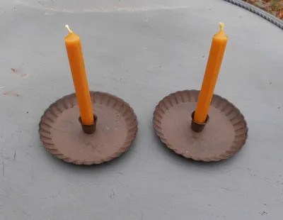 Produktbild von Kerzenteller  Kerzenhalter Kerzenständer 2er Set Eisen f. Baumkerzen