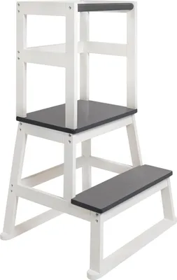 Produktbild von BOMI® Learning Tower für Baby & Kleinkinder | Trittschemel Kinderschemel aus Holz | Kinderhocker & Tritthocker | Steherhöhung als Kindermöbel | Schemel für die Küche oder als Badhocker | Lernturm Lerntower Lernstuhl