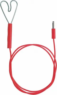 Produktbild von Zaunanschlusskabel rot Herz/Stecker