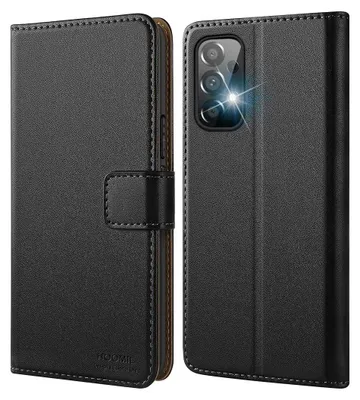 Produktbild von HOOMIL Schutzhülle mit Lederklappe für Samsung Galaxy A72 Schwarz