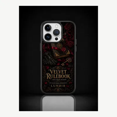Productafbeelding van iPhone 14 Pro hoesje, telefoonhoesje, beschermhoesje, case met fluweelmotief – LUNØIR ©