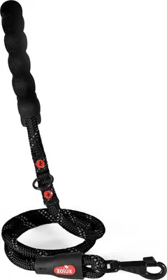 Image de Laisse Corde Zolux Noire Laisse Robuste En Corde Pour Chien - Zolux