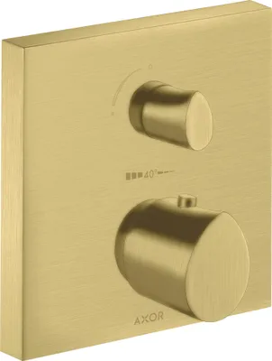Produktbild von AXOR Starck Organic Thermostat Unterputz mit Ab und Umstellventil Brushed Brass, 12716950