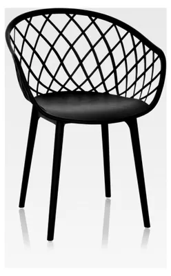 Produktbild von Wetterfester Schalenstuhl BEGIO B Kunststoff für Innen- und Außenbereich, Schwarz