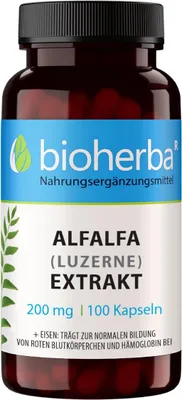 Produktbild von Bioherba Alfalfa (Luzerne) Extrakt 200 mg 100 Kapseln