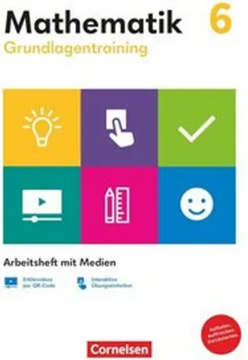Obrázok produktu pre Grundlagentraining Mathematik 6. Schuljahr. Mittlere Schulform - Arbeitsheft mit Medien