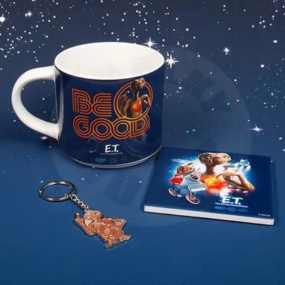 Zdjęcie produktu dla Fizz Tasse E.T. +Untersetzer+Anhänger blau