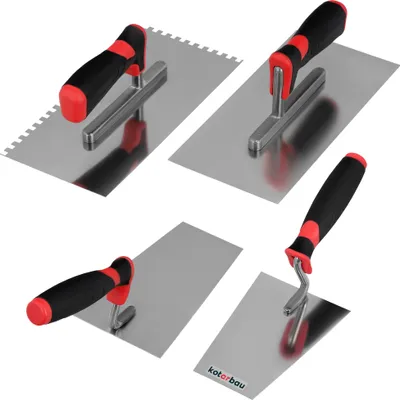 Produktbild von KOTARBAU® Maurerkellen Set Edelstahl Kellen Set 4-teilig Mauerkelle Kelle Maurerkelle Spachtel Set Glättkelle Trockenbau Spachtelset zum Verputzen Werkzeug Fliesenkelle