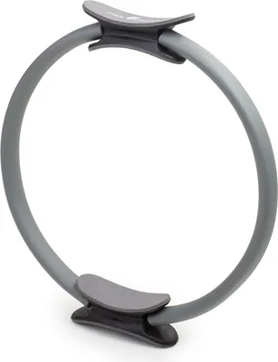 Zdjęcie produktu dla Pierścień do jogi 38 cm lekkie kółko do pilatesu ćwiczeń z miękkimi uchwytami szary