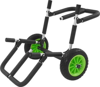 Produktbild von SUP & Kajak Transportwagen/Bootswagen - Aluminium Kajakwagen - 80 kg Tragkraft - 60 cm - Für 2 Kajaks oder SUP-Boards - Schwarz