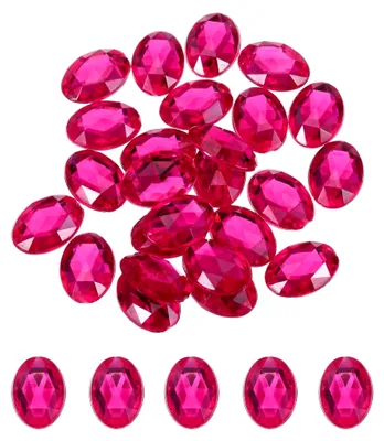 Produktbild von 25 Stück Strasssteine Magenta, 25x18mm, Glitzersteine für Bastelarbeiten und Rhinestones, für DIY, Perlen, Hochzeiten, Partys, Kostüme, Schmuckherstellung