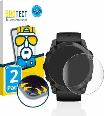 Produktbild von 2x BROTECT Fullscreen Schutzfolie für Garmin Epix Pro (Gen 2) (51 mm) Displayschutz Folie Fullcover Klar Transparent